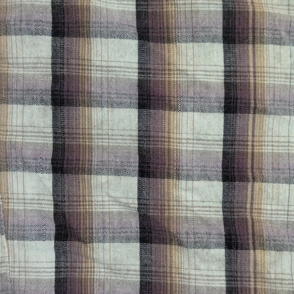 Remetee Small Plaid Cross Button Down Shirt Eagle Buttond - Picture 12 of 15